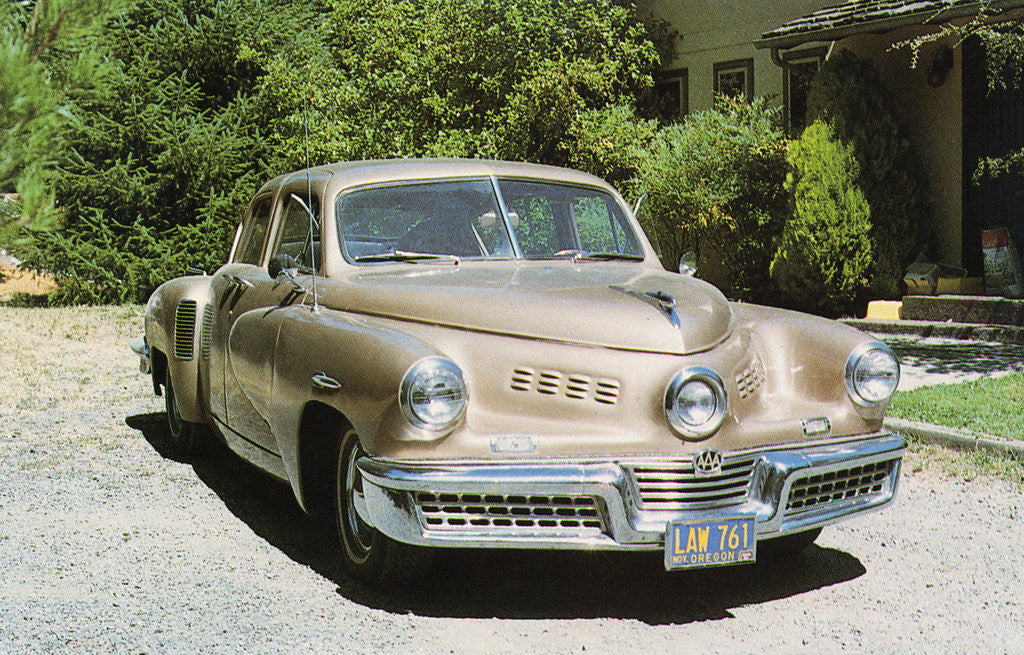 Detail of Postcard of a Wonder Car Made by Preston Tucker