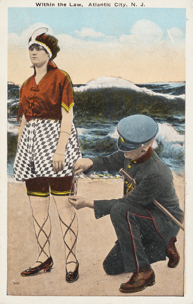 Detail of Within the Law, Atlantic City, N.J. Postcard by Anonymous