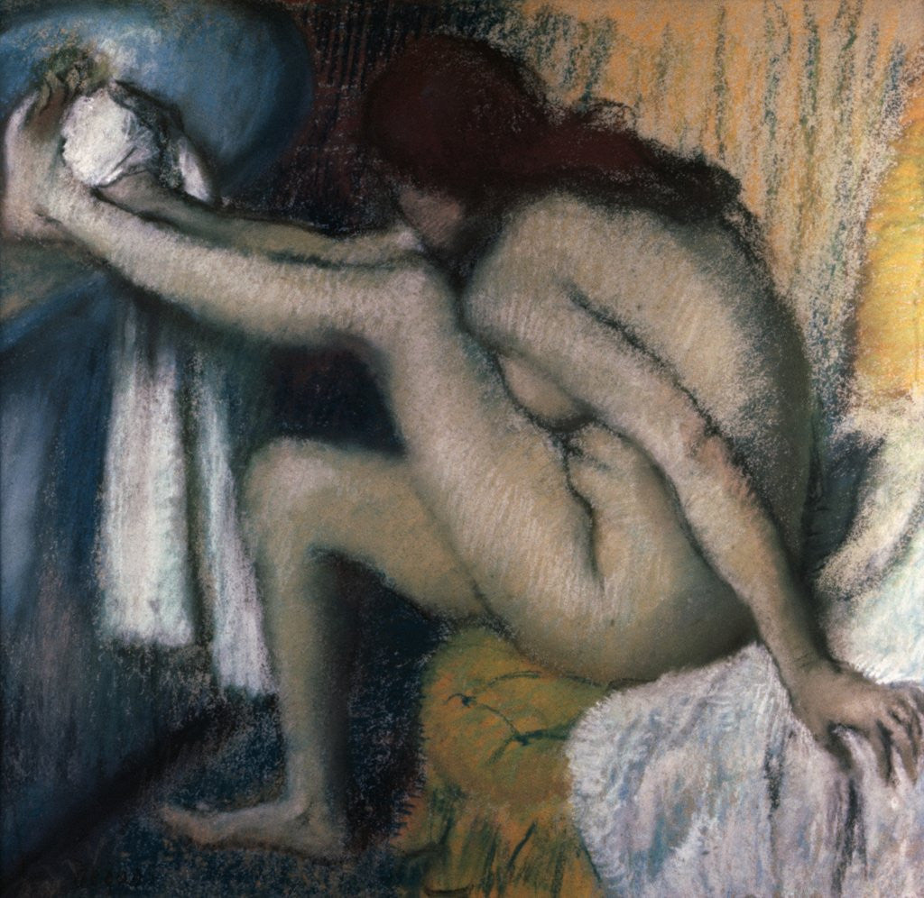 Detail of After the Bath by Edgar Degas