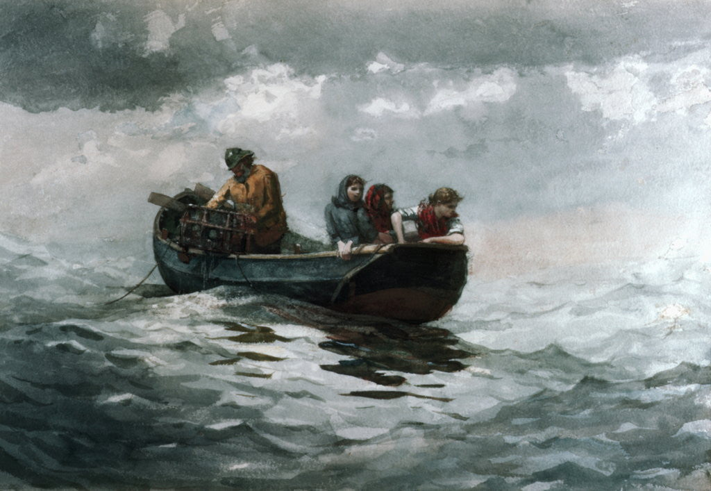 Detail of Crab Fishing by Winslow Homer