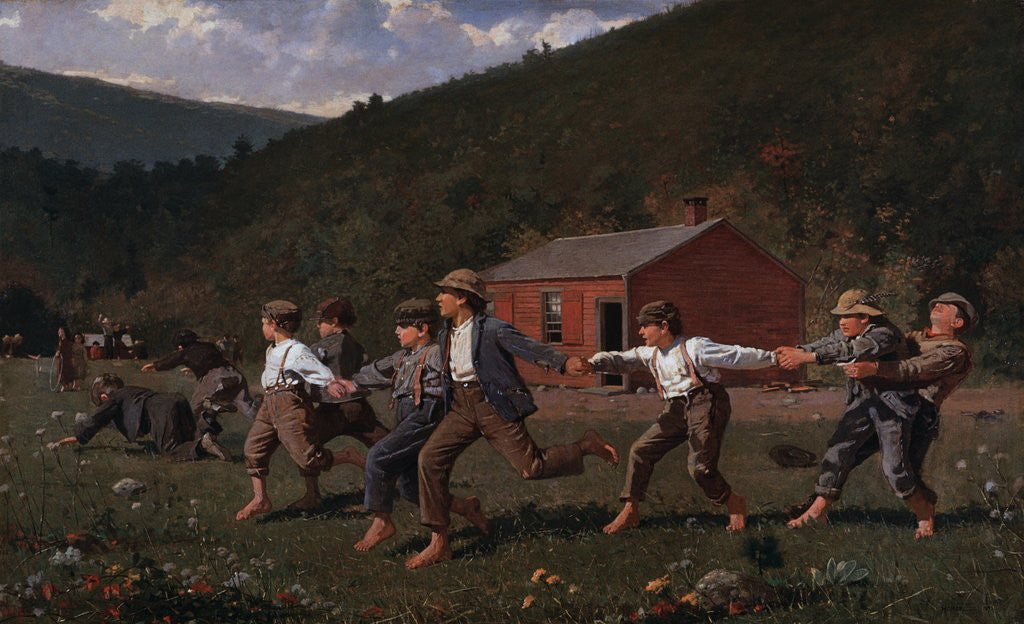 Detail of Snap the Whip by Winslow Homer