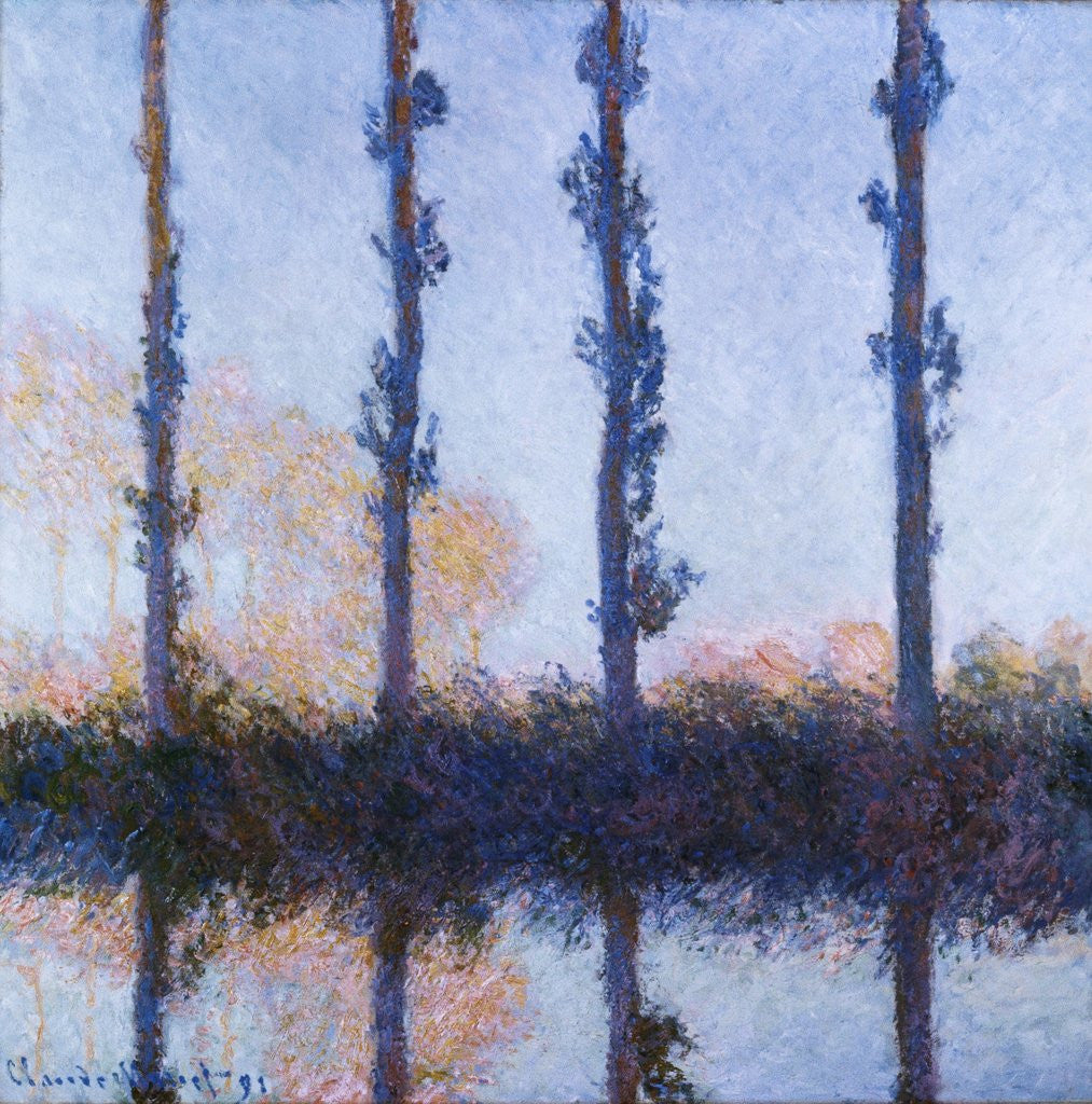 Detail of Poplars (1891) by Claude Monet