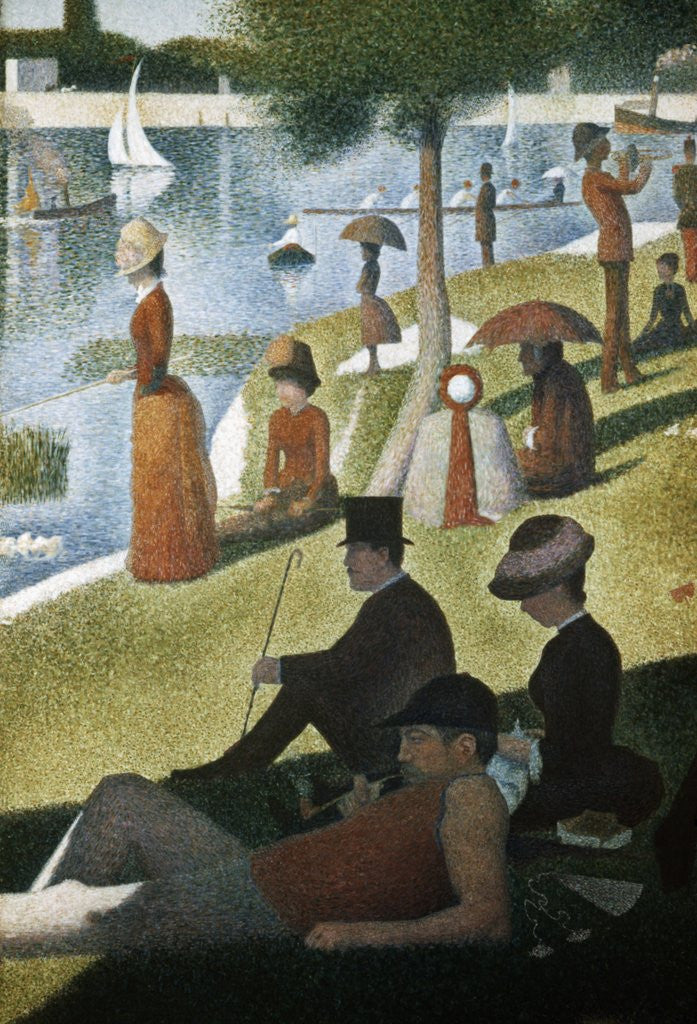 Detail of Detail from Sunday Afternoon on the Island of La Grande Jatte by Georges Seurat