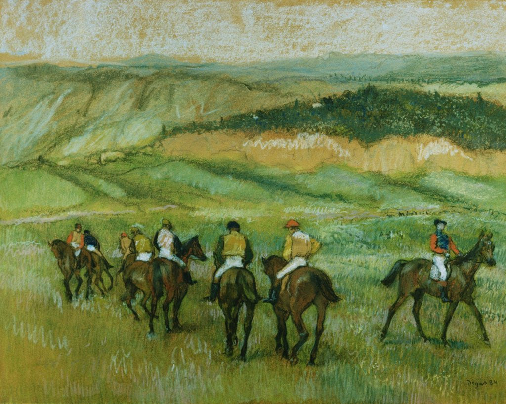 Detail of Before the Race by Edgar Degas