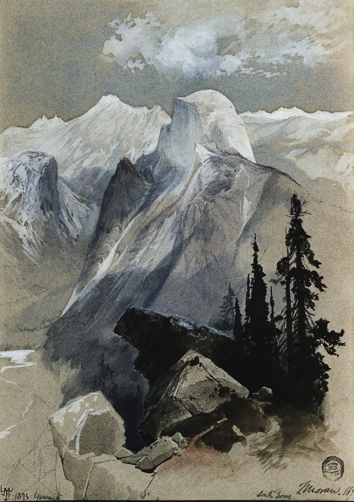 Detail of South Dome Yosemite by Thomas Moran
