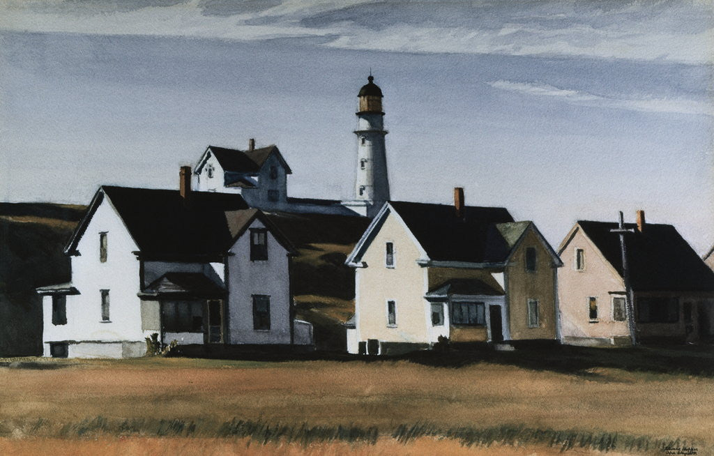 Detail of Lighthouse Hill, Cape Elizabeth, Maine by Edward Hopper