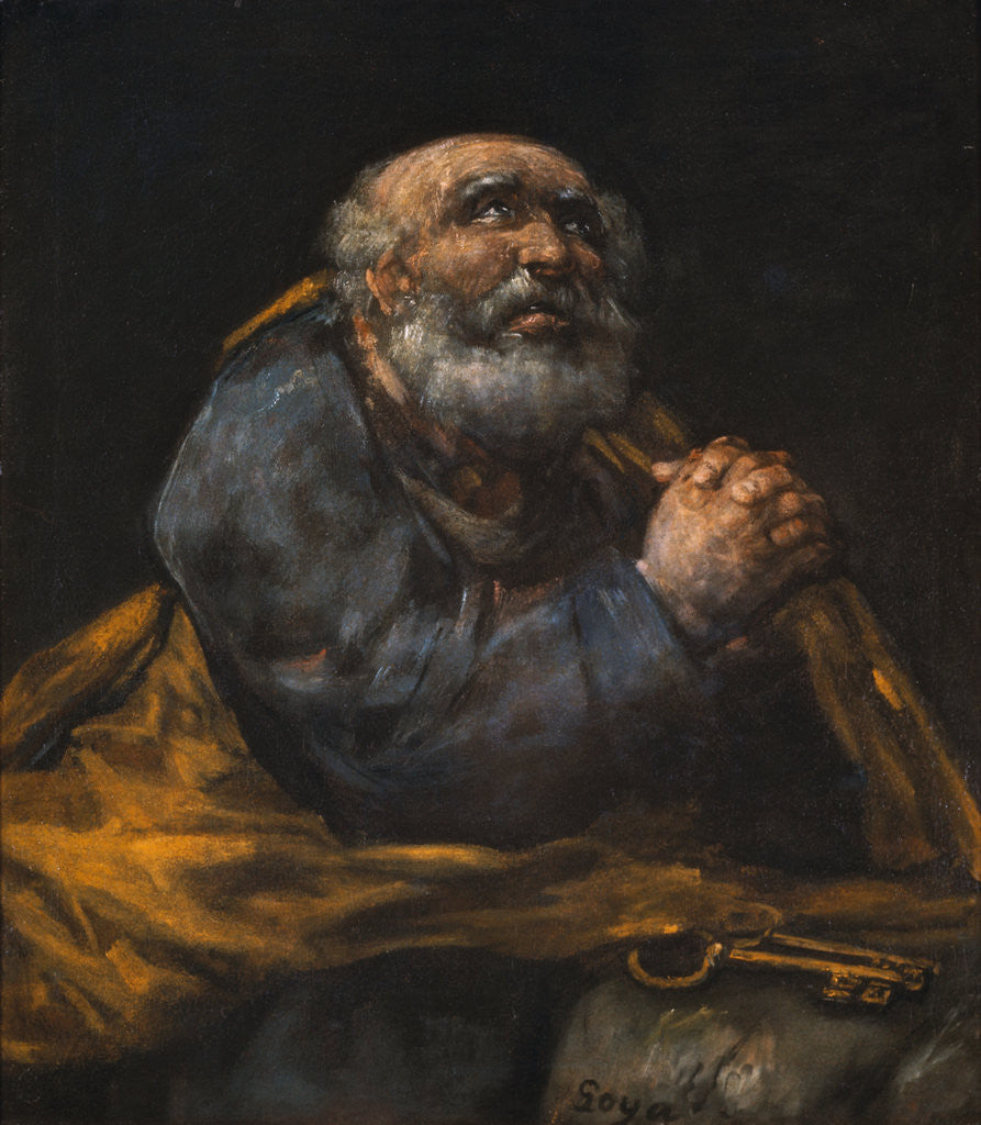 Detail of Saint Peter Repentant by Francisco de Goya