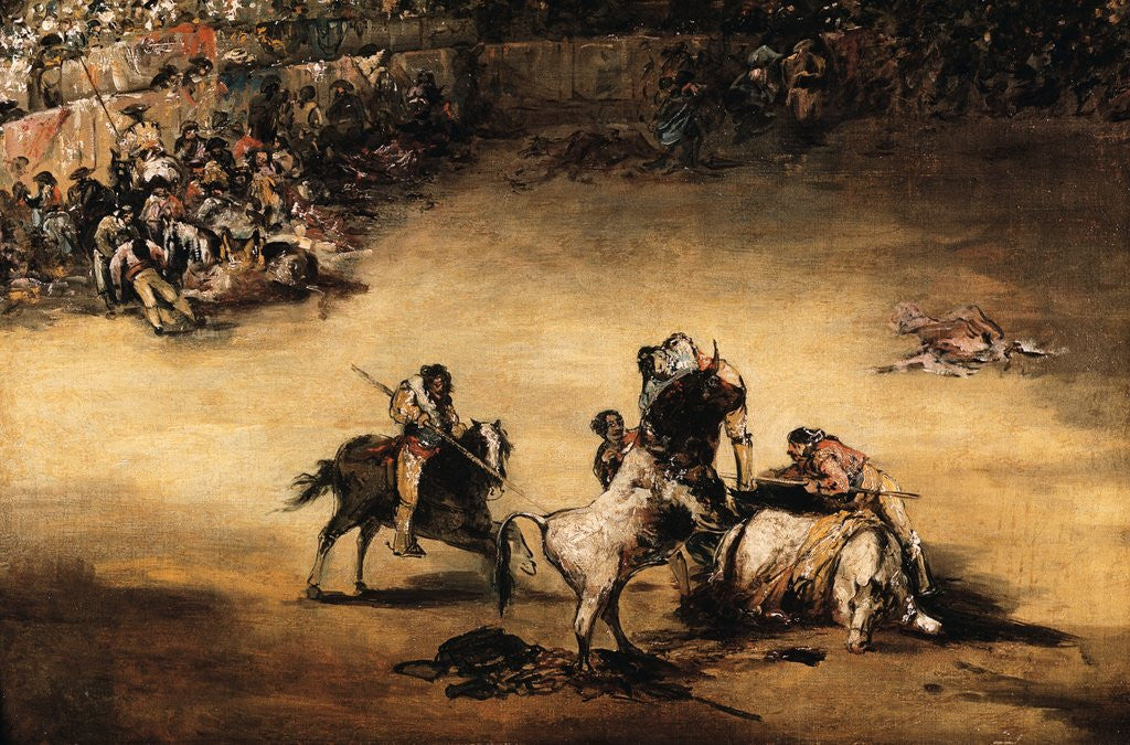 Detail of The Bullfight by Francisco de Goya