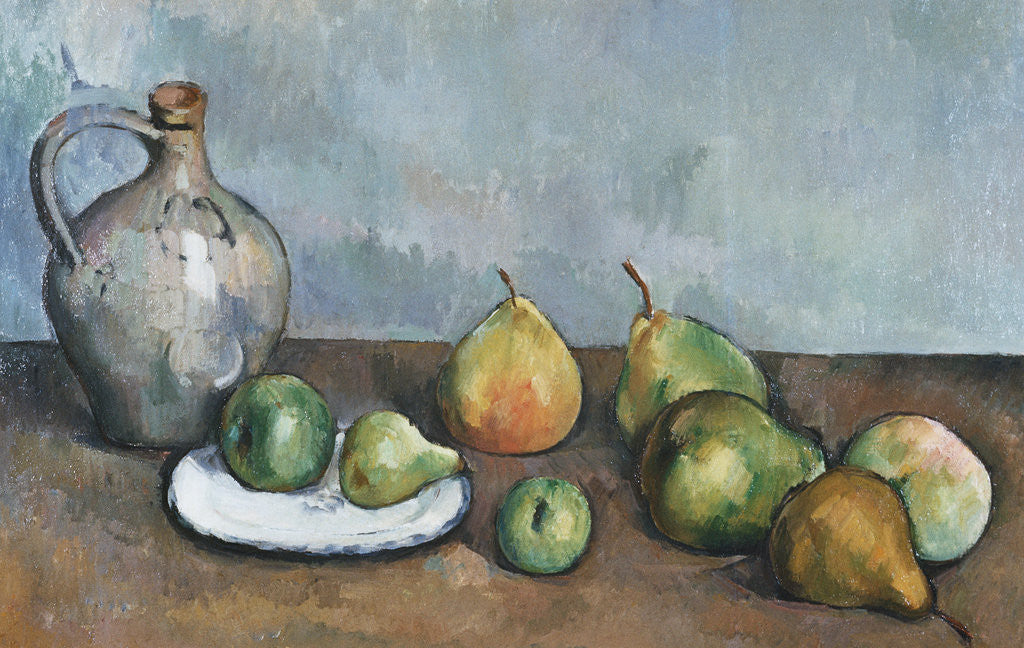 Detail of Pitcher and Fruit by Paul Cezanne