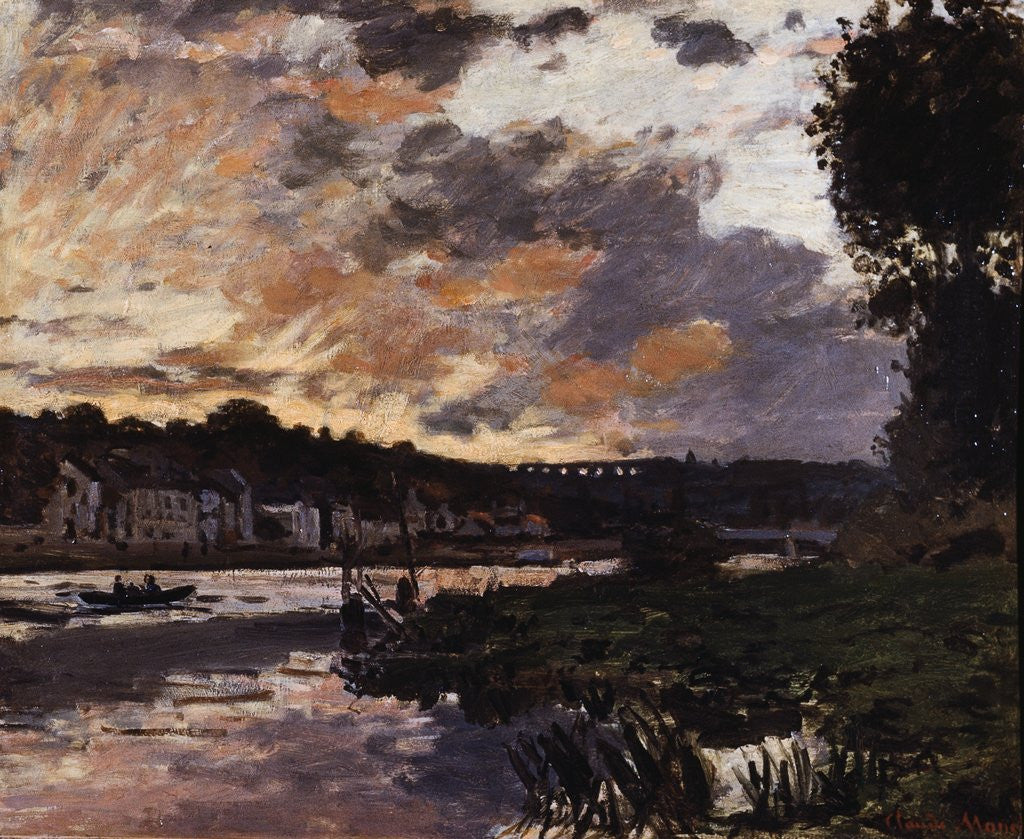 Detail of Seine at Bougival, Evening by Claude Monet