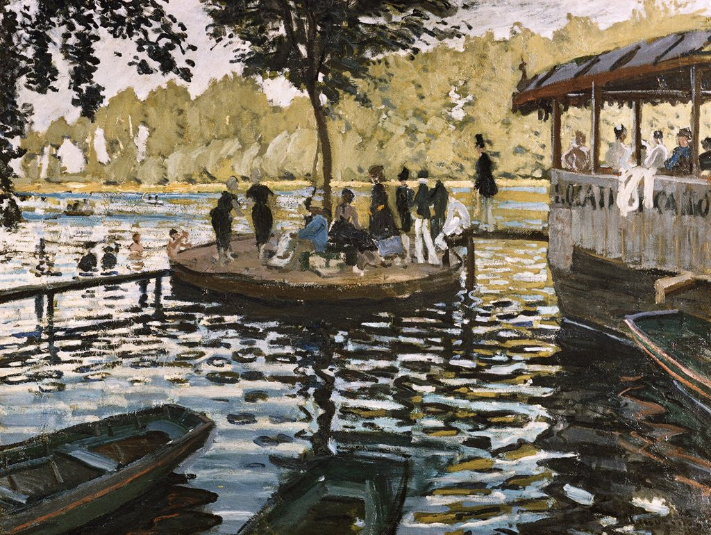 Detail of La Grenouillere by Claude Monet