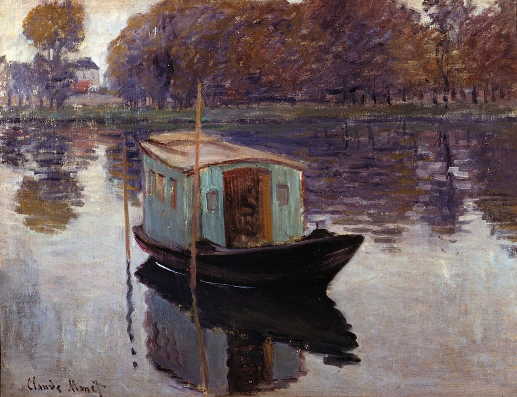 Detail of Monet's Studio Boat by Claude Monet