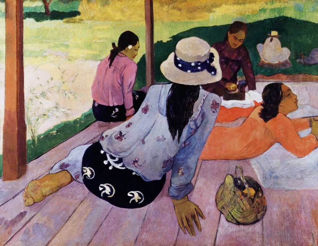 Detail of Siesta by Paul Gauguin