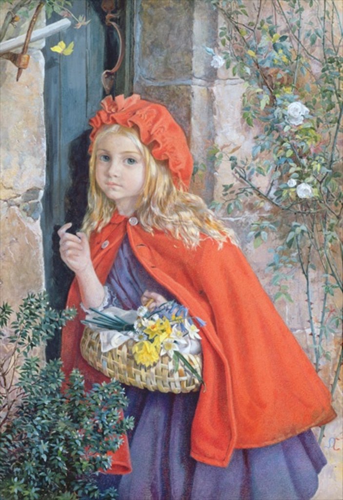 Detail of Little Red Riding Hood, 1862 by Isabel Oakley Naftel