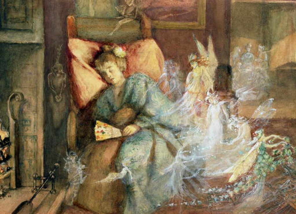 Detail of Dreaming by John Anster Fitzgerald
