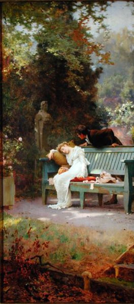 Detail of A Stolen Kiss by Marcus Stone
