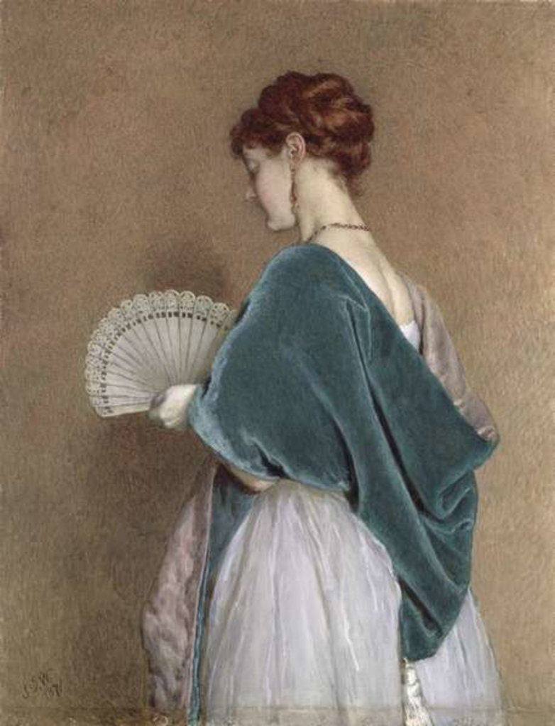 Detail of Woman with a Fan, 1871 by John Dawson Watson