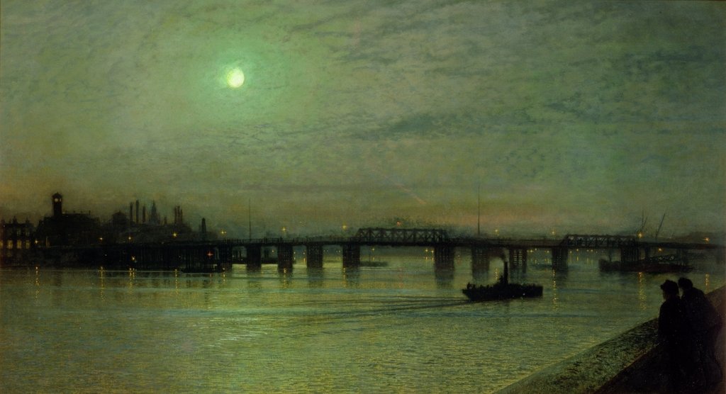 Detail of Battersea Bridge, 1885 by John Atkinson Grimshaw