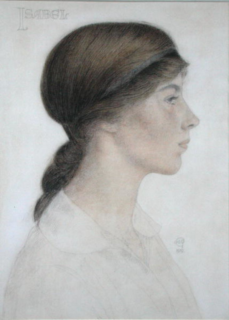 Detail of Isabel Margaret Jordan, 1919 by Arthur Joseph Gaskin