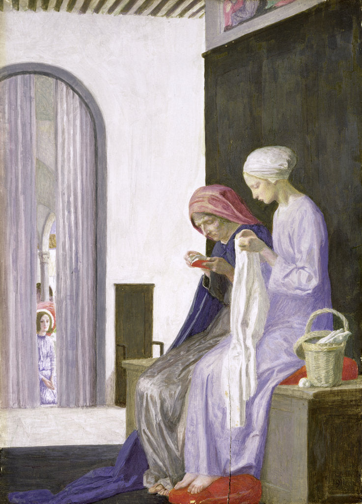 Detail of Mary in the House of Elizabeth, 1917 by Robert Anning Bell