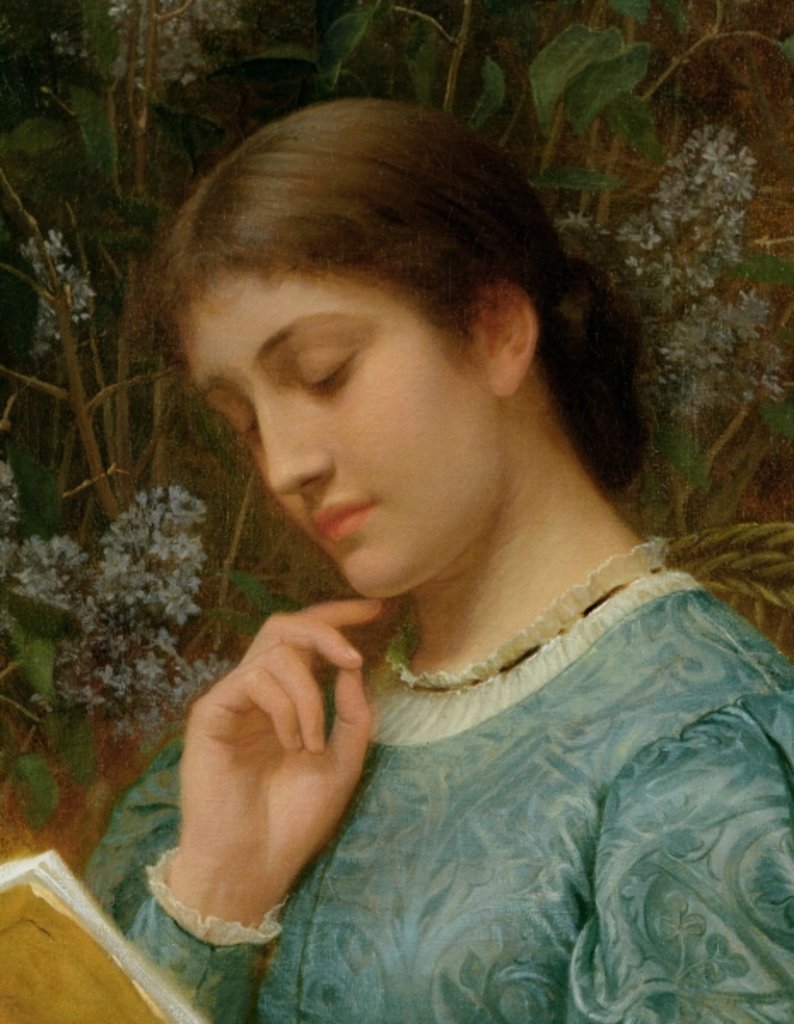 Detail of Girl Reading by Charles Edward Perugini