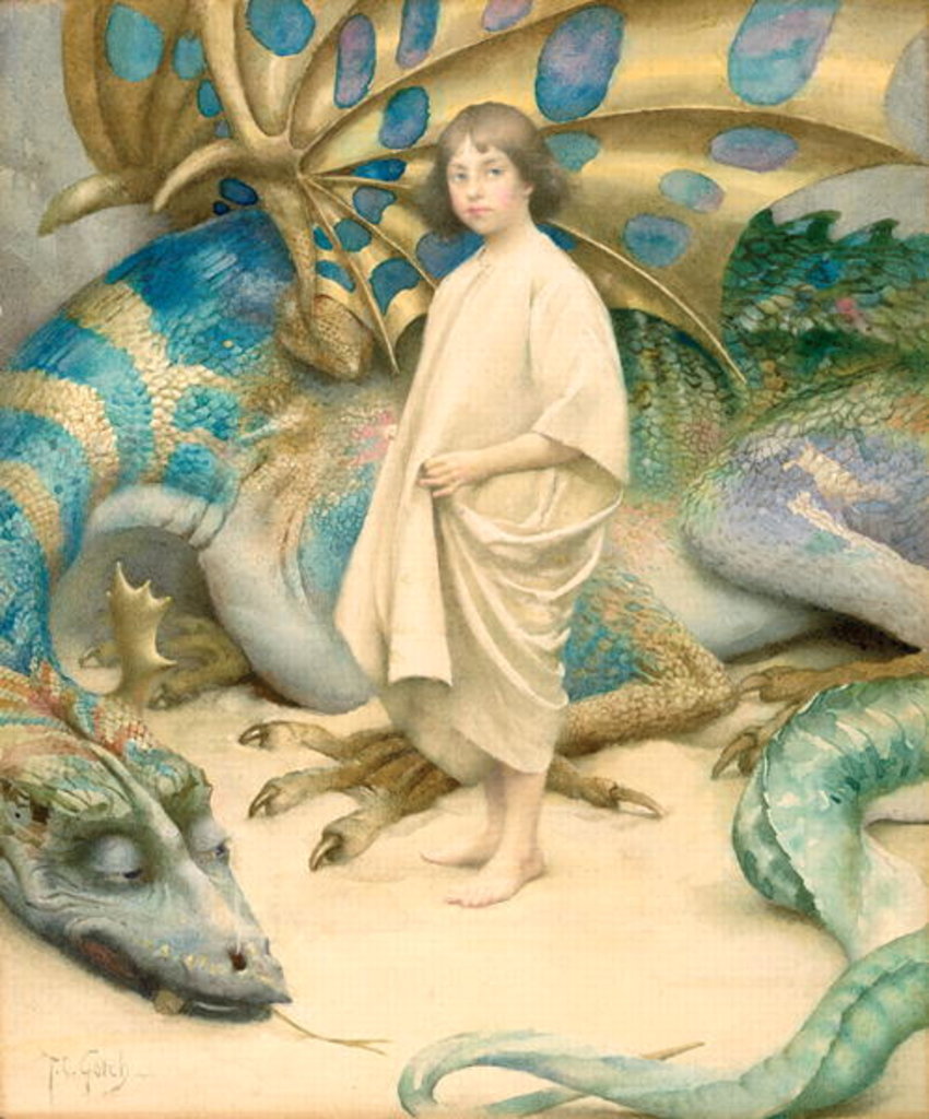 Detail of The Child in the World by Thomas Cooper Gotch