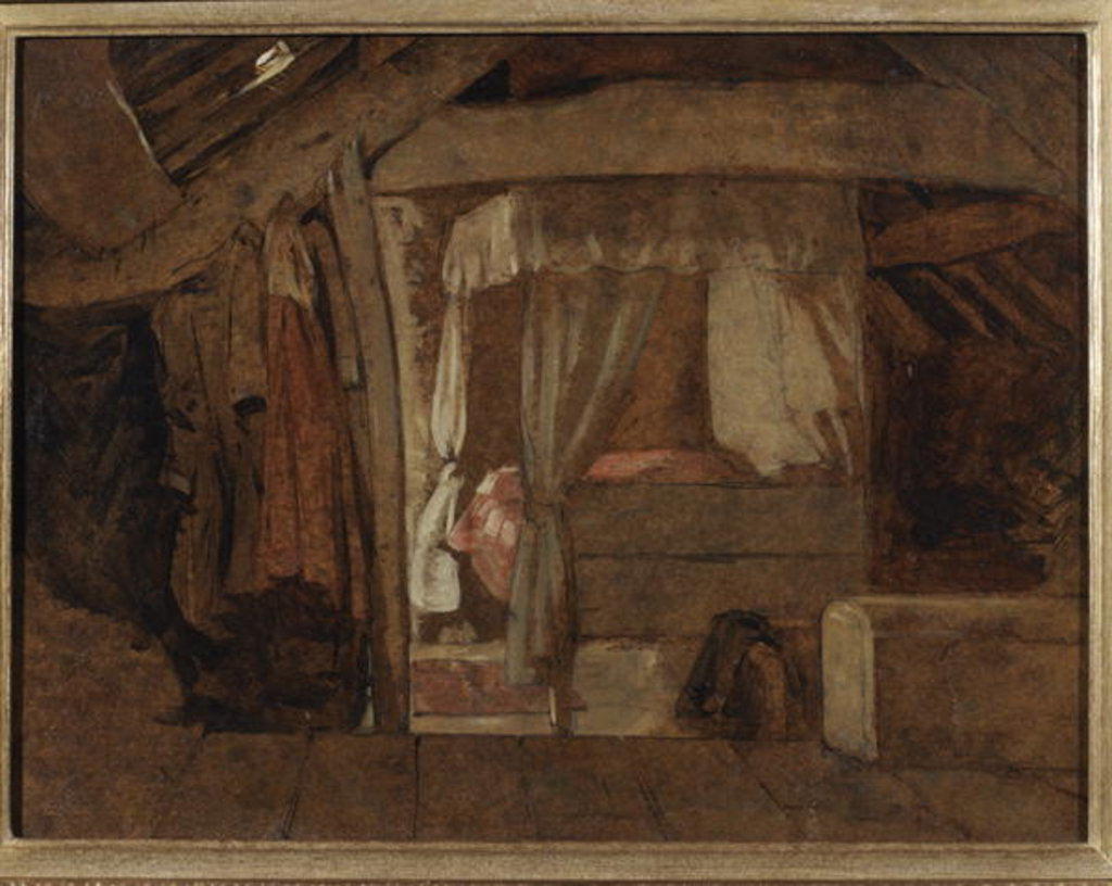 Detail of The Bed in the Attic by John Linnell
