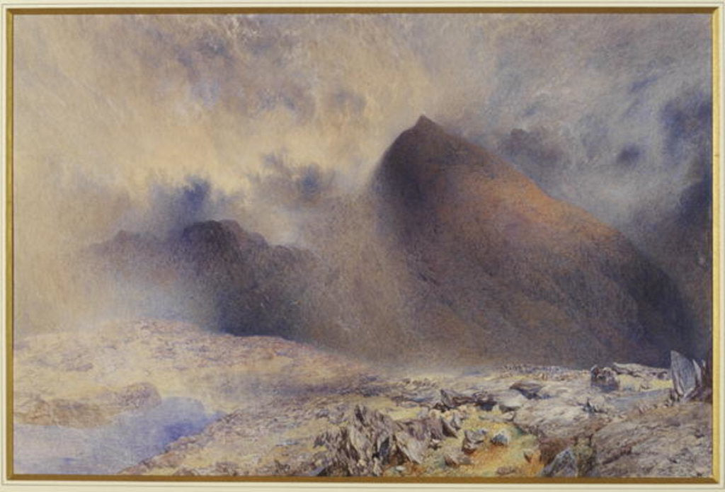 Detail of Mount Snowdon through Clearing Clouds, 1857 by Alfred William Hunt