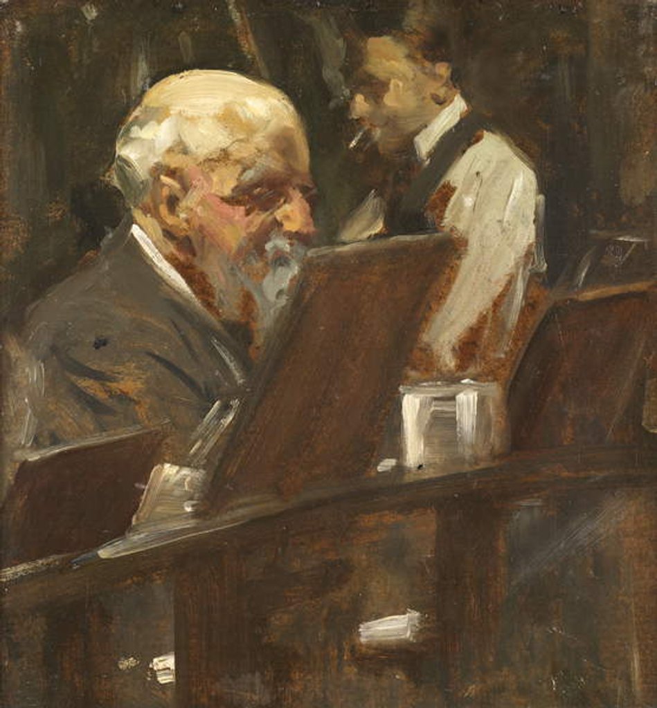 Detail of John Anster Fitzgerald, the Fairy Painter, at the Sketch Club by Cyrus Cuneo