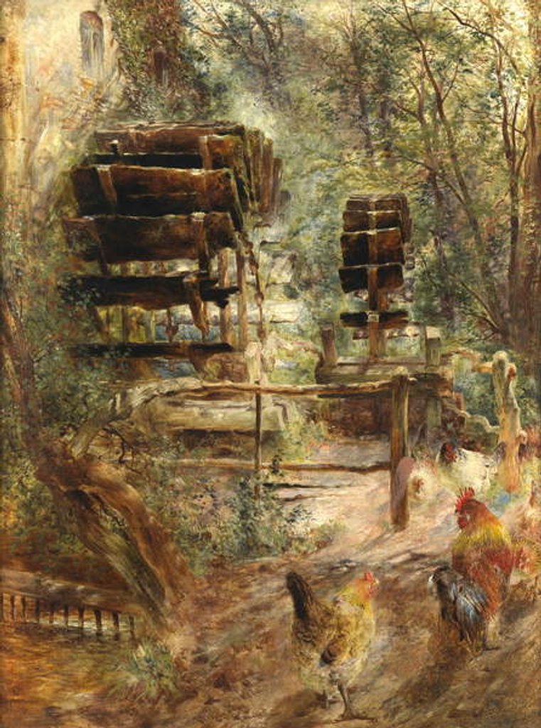 Detail of Watermill at Rossett, North Wales by William Huggins