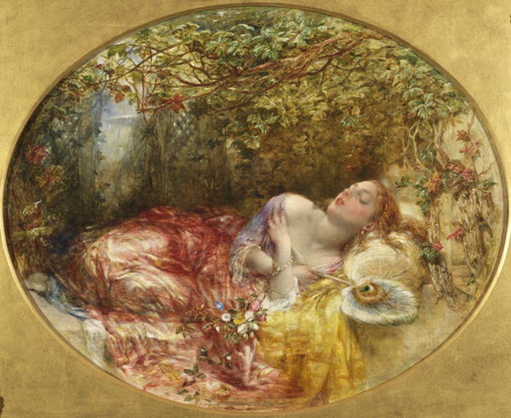 Detail of The Bracelet, exhibited 1871 by Alfred Woolmer