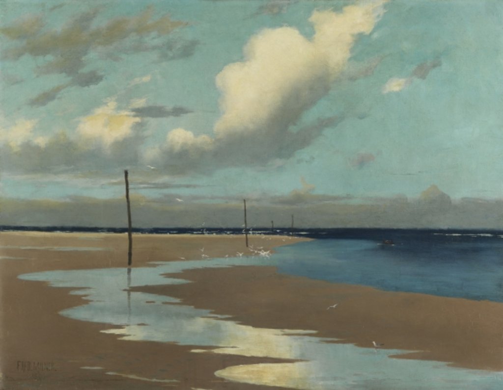 Detail of Beach at Low Tide, 1890 by Frederick Milner