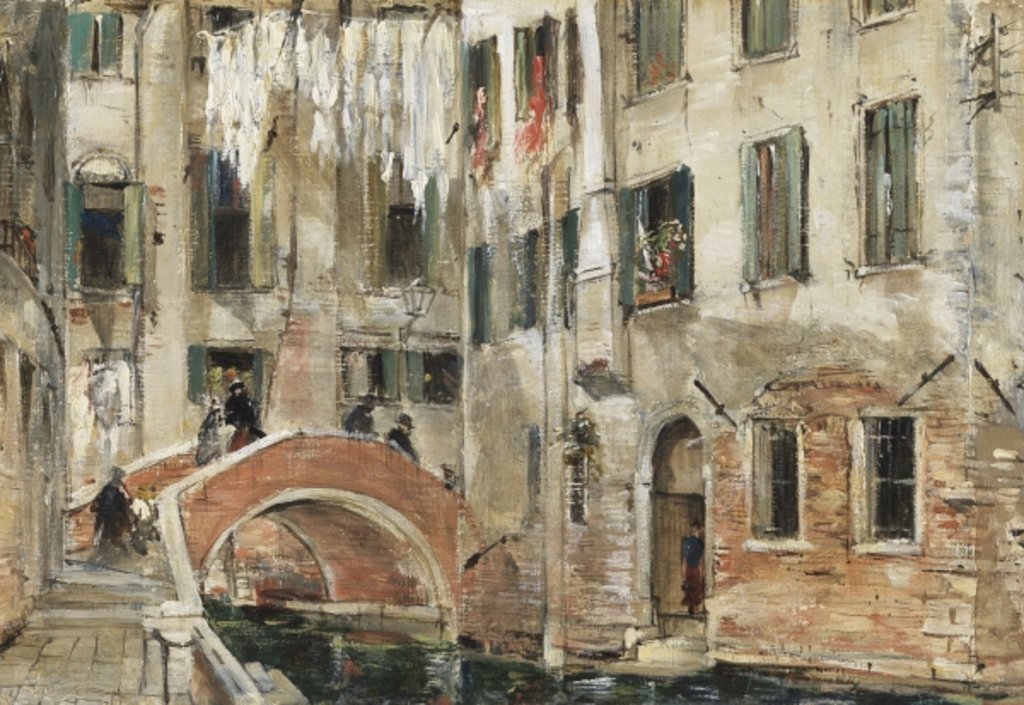 Detail of A Backwater in Venice by William White Warren