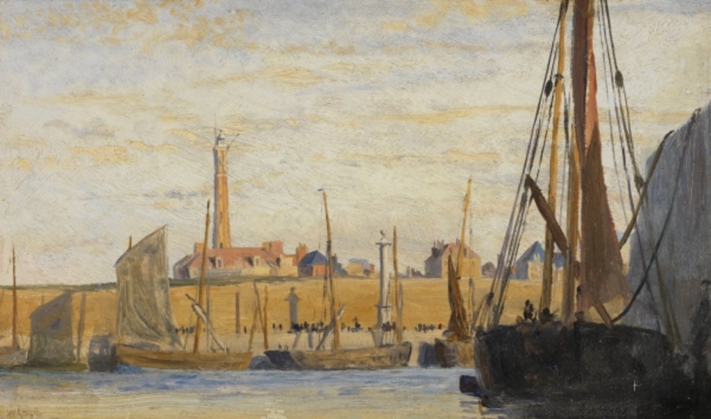 Detail of A Continental Harbour, 1890 by William Lionel Wyllie