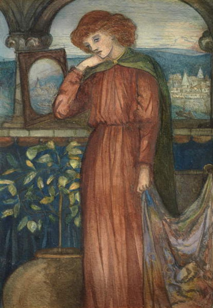 Detail of The Lady of Shalott by Dante Gabriel Rossetti