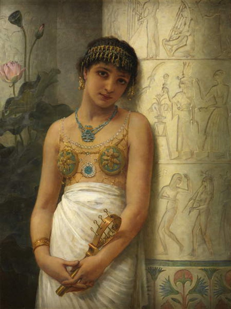 Detail of An Egyptian Girl with a Sistrum, 1886 by Edwin Longsden Long