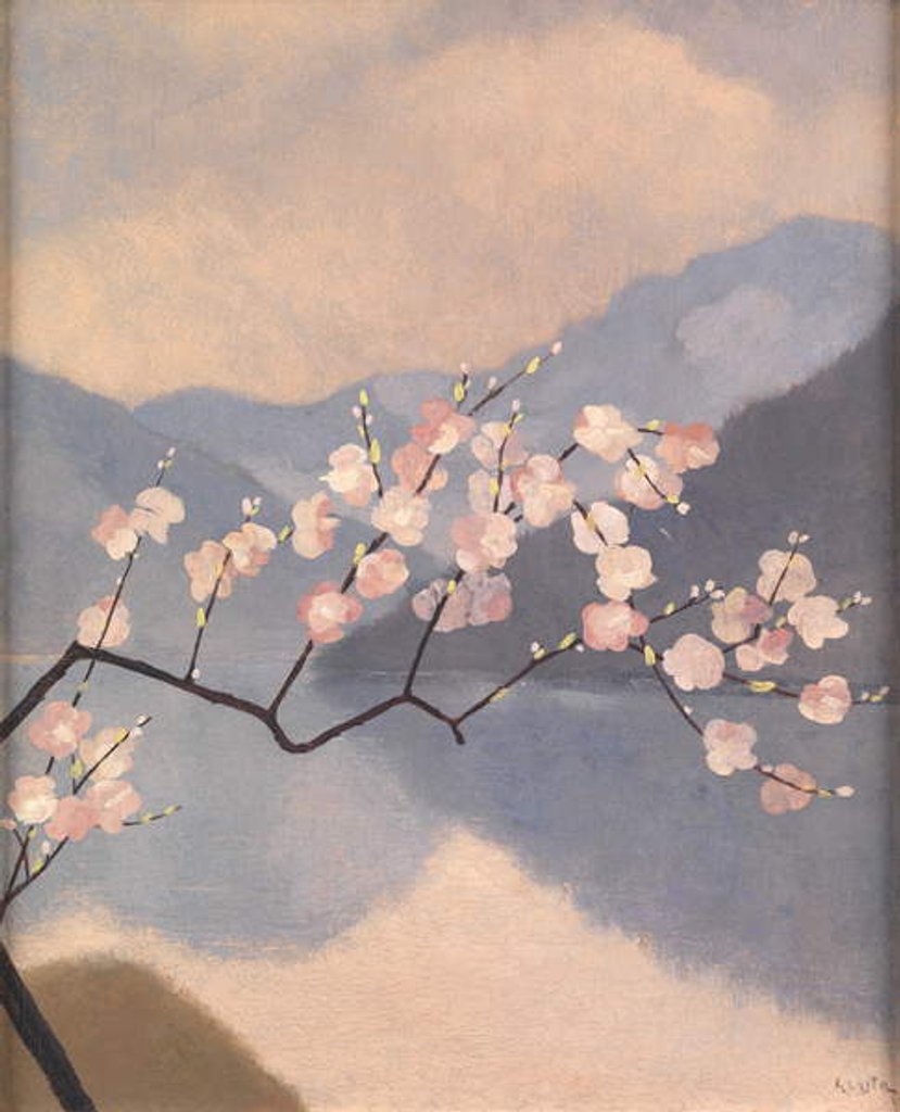 Detail of Blossom on the Lake by Giovan Battista Costa