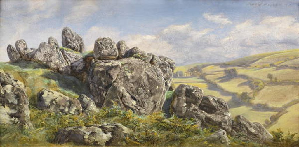 Detail of Study for Chagford, 1878 by John Brett