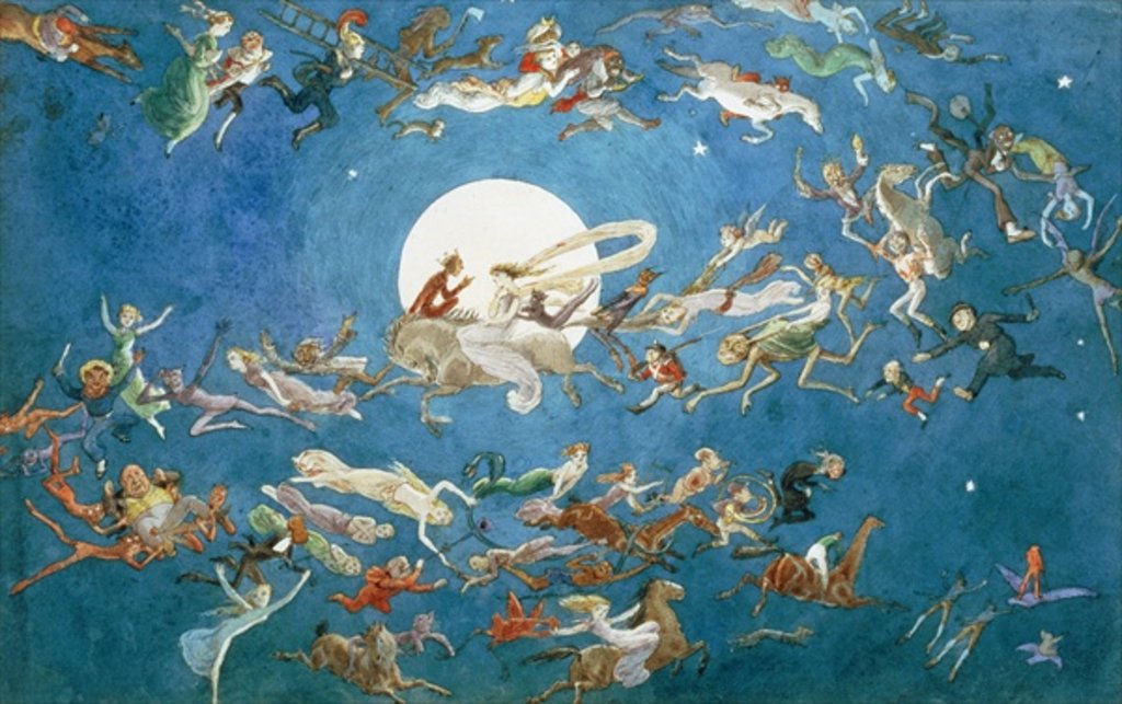 Detail of A Dance around the Moon by Charles Altamont Doyle