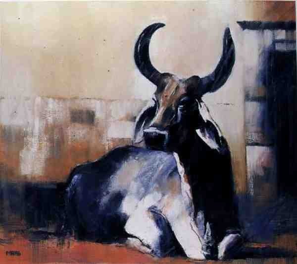Detail of Sacred Cow, Bhuj by Mark Adlington