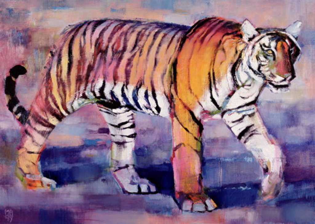 Detail of Tigress, Khana, India, 1999 by Mark Adlington