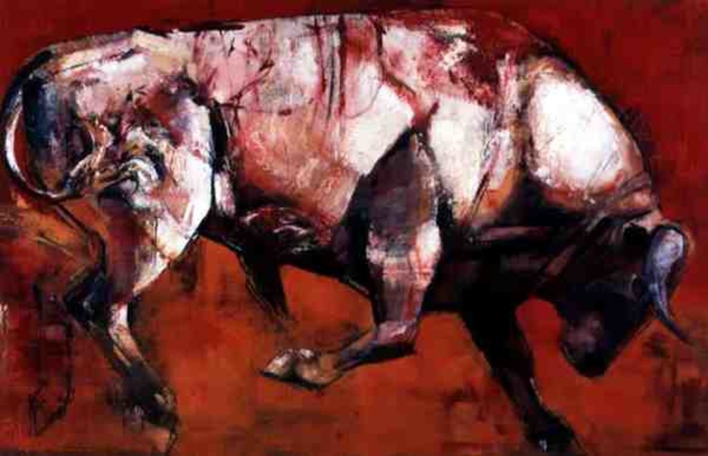 Detail of The White Bull, 1999 by Mark Adlington