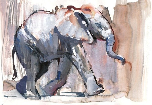 Detail of Baby elephant, 2012 by Mark Adlington