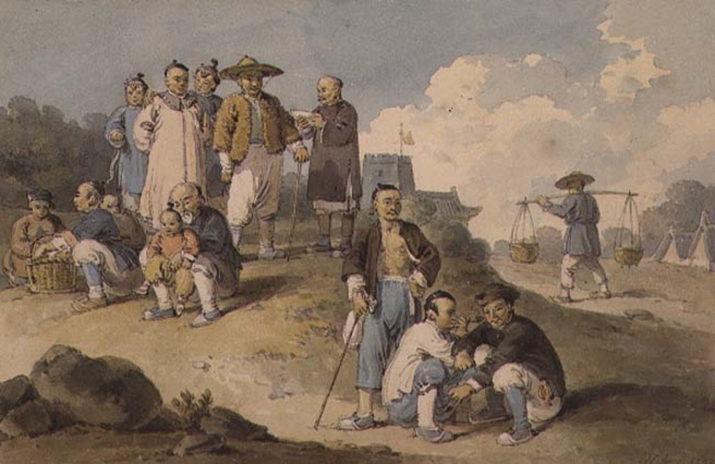 Detail of A group of Chinese watching the Earl Macartney's Embassy to China by William Alexander