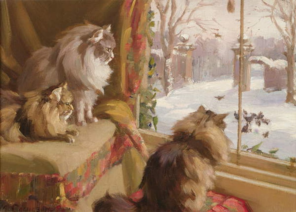 Detail of At the Window by Agnes Cowieson