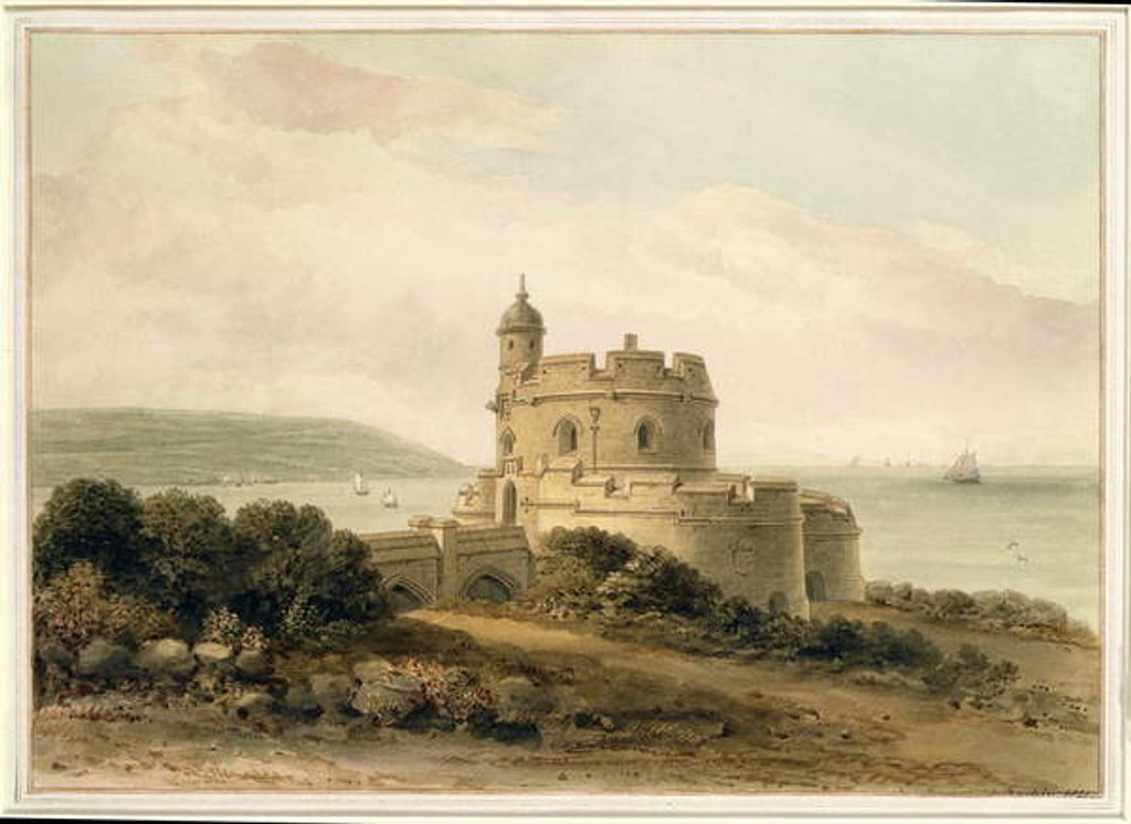 Detail of St. Mawes Castle, Cornwall, 1821 by John Chessell Buckler