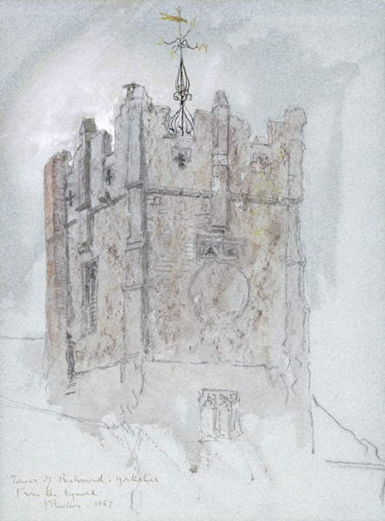Detail of The Tower of Trinity Church, Richmond, 1867 by John Ruskin