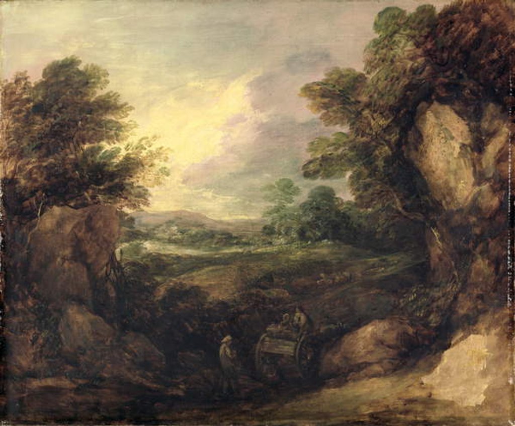 Detail of Landscape with Figures, c.1786 by Thomas Gainsborough