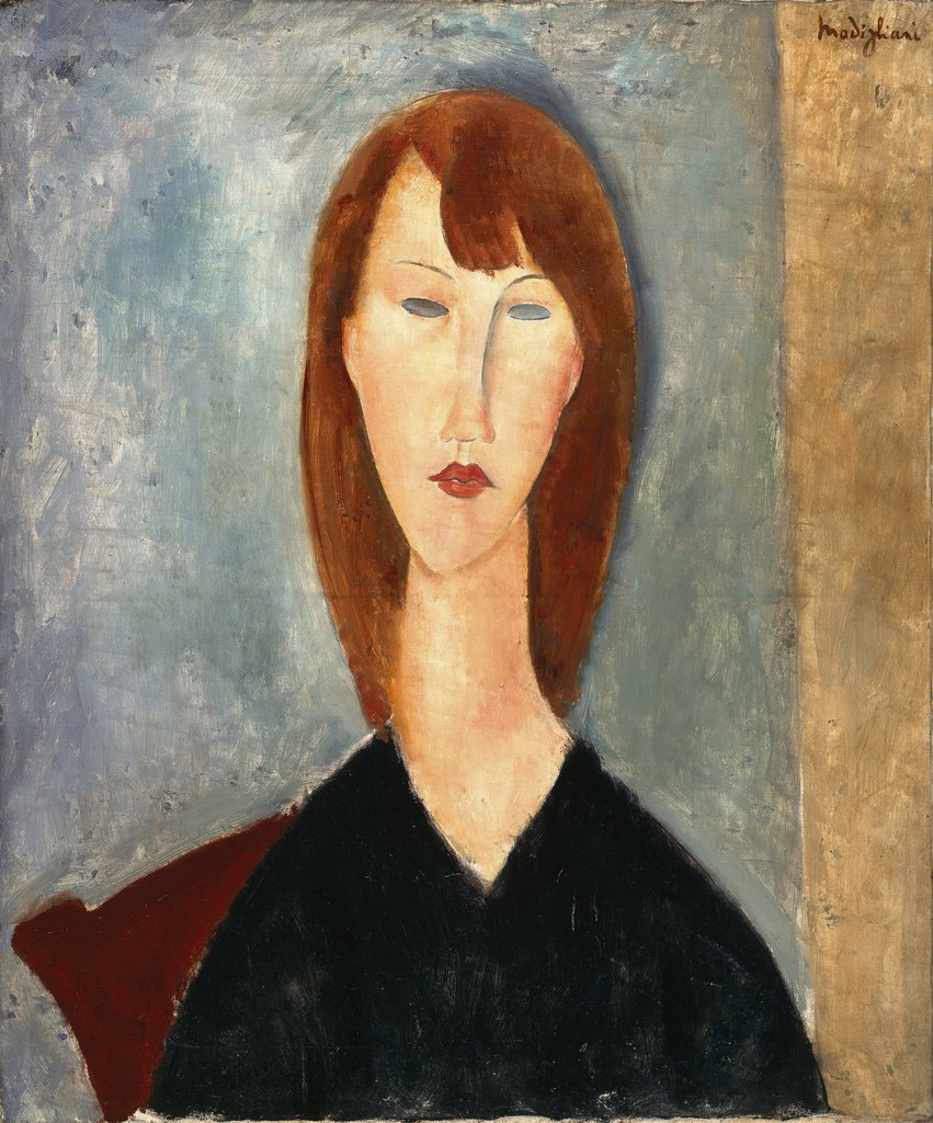 Detail of Portrait of an Unknown Model by Amedeo Modigliani