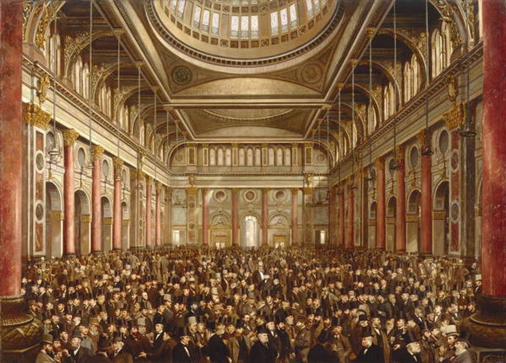 Interior of the Manchester Exchange, 1877 by Frederick and Saunders H.L. Sargent